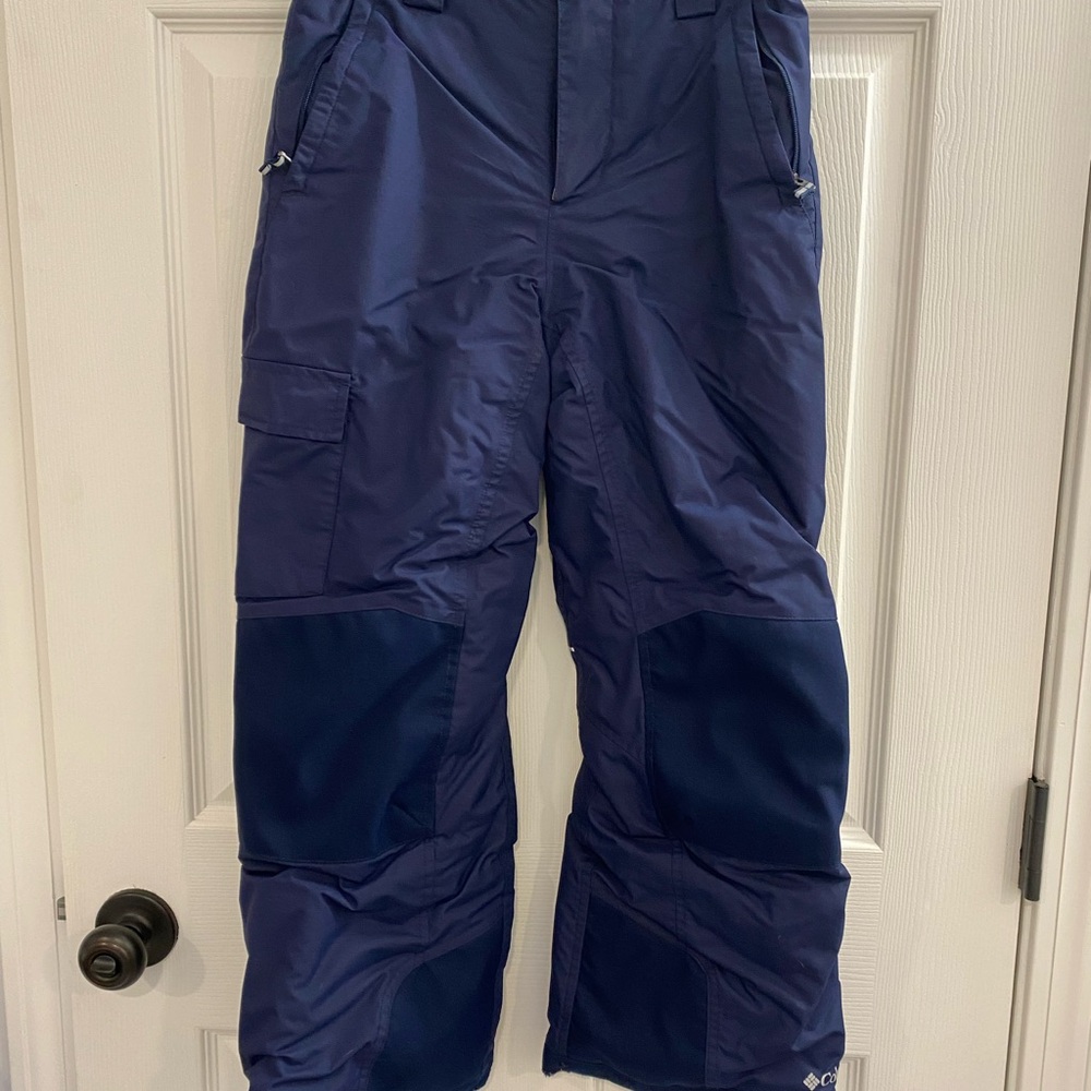 Columbia Bugaboo Navy Blue Kids' Insulated Snow Pants Medium (10-12) Like New!